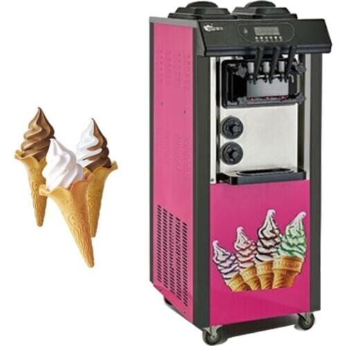 Ice cream machine commercial soft serve icecream machine 3 flavour 2100W