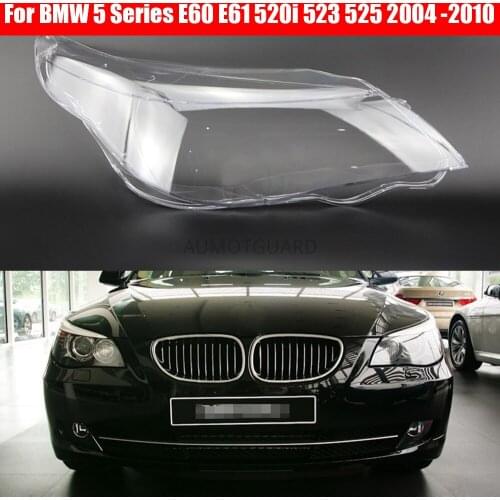 Headlamp Lens For BMW 5 Series E60 E61 520i 523 525 530i 2004 2005 2006-2010 Car Headlight Headlamp Clear Lens Auto Shell Cover