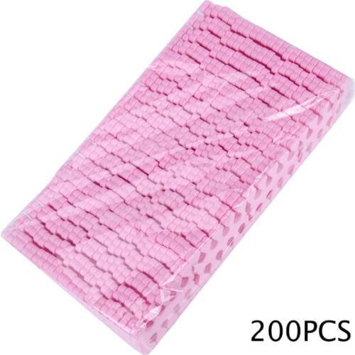 Finger separator Pink 200pcs Nail Art 100 Pairs Toe Separators Fingers Foots Sponge Soft Gel UV Beauty Tools Polish Manicure Ped