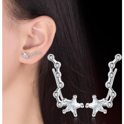 New Star Zircon Stud Earrings For Women Jewelry Accessories Personality Pendientes Statement Earrings SAE7