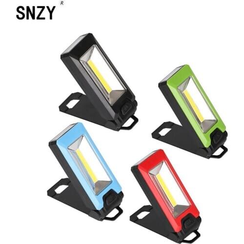 SNZY Portable 4LED+COB Flashlight Torch LED Work Light Magnetic Lanterna Hanging Hook Lamp For Outdoor Camping