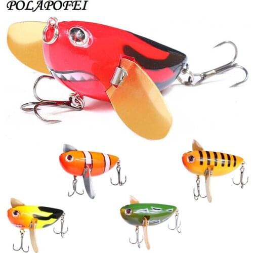 Topwater Fishing Lure Trolling Fish Bait Wobbler 5.5cm 12g Metal wings Minnow Artificial Bait Kosadaka Tackle Accessories D24
