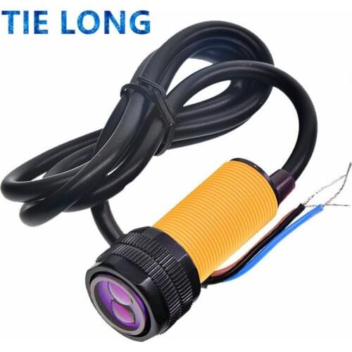 Smart Car Robot E18-D80NK Infrared Obstacle Avoidance Photoelectric Sensor Proximity Switch 3-80cm Detection Range Adjustable