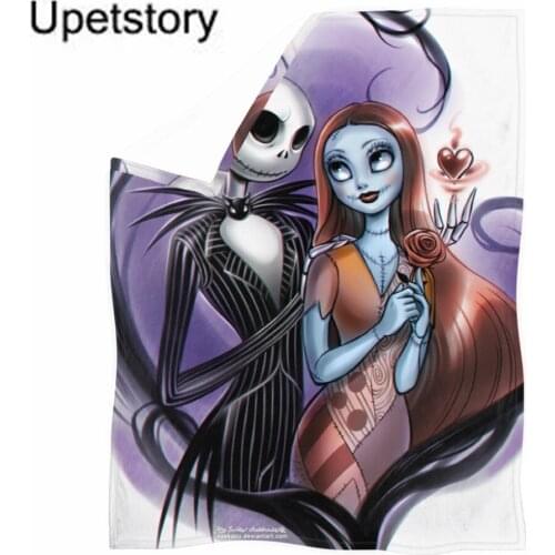 Upetstory Spring/Autumn Adults Sofa Throw Blanket Printing Halloween Pumpkin Fleece Couch Bed Blanket Kids Room Decoration