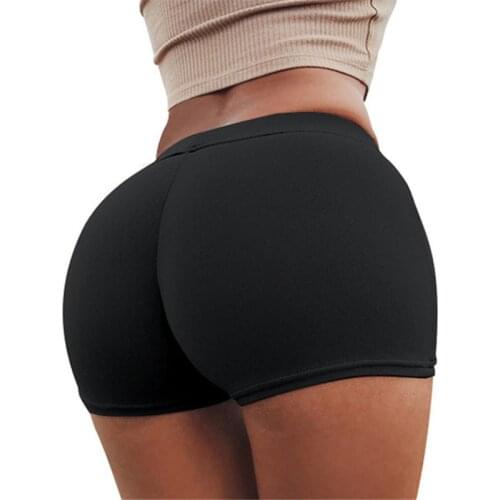 NORMOV Sexy Push Up Shorts Women Candy Colors Fitness Booty Cotton Short Feminino Workout High Elastic Waist Short Summer 2019