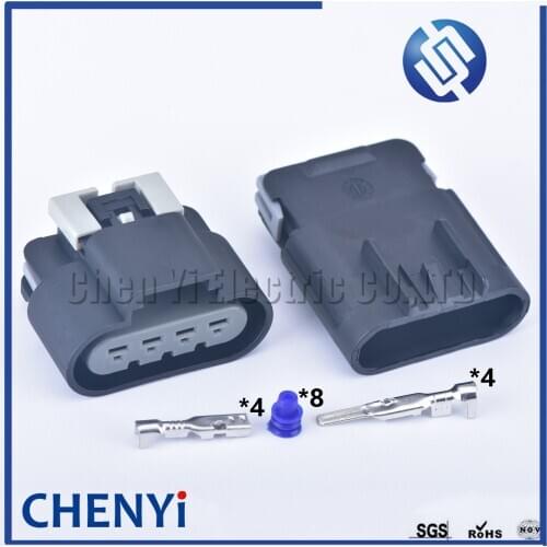 1 Set 2.8mm Delphi 4 Pin way male or female waterproof fuel electric gasoline pump auto connector for Buick 15326633 15326631