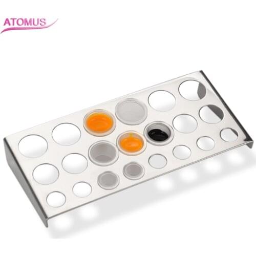 New 1PC Tattoo Supplies Tattoo Ink Cup Cap Holder Stand Rack Stainless Steel Makeup Accessories Skin Maquillage Permanent