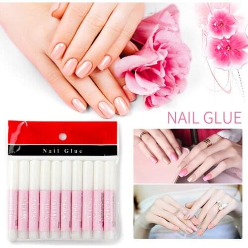 10pcs Nail Gel Nail Clip Sticky Diamond Glue Manicure Water-based Patch Glue Quick-drying Nail Polish Nail Art Decoration TSLM2