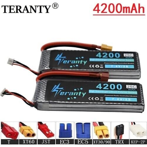 100% 4200mAh 2s 3s 4s 3.7v 7.4v 11.1v 14.8v Rechargeable Battery For RC Drone Car Robot Boat toy 11.1v Lipo Battery 22.2v 4200ma