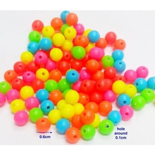 100 PCS C018 bulk Colorful multi color ball Pony round Charms Loose Beads for bracelet necklace girls kids shchool crafts