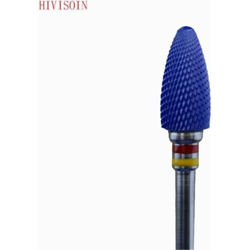 15pcs -Bullet Shape -Blue Zirconia Ceramic Dental Lab Burs - Double Coarse-Cross Cut-3801.060