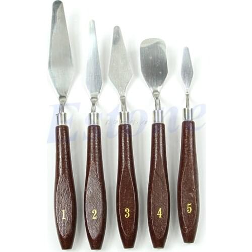 5pcs/set Artist Painting Palette Knife Spatula Paint Art for Thick Paint Application
