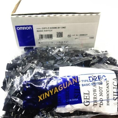 500Pcs/lot OMRON Mouse Micro Switch D2FC D2FC-F-K(50M) Suitable for Logitech mouse MX series and G series three-pin micro switch