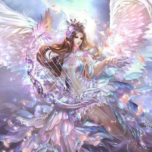 5D DIY diamond Painting Cartoon Angel Cross Stitch diamond embroidery mosaic diamonds wall stickers home decor vase