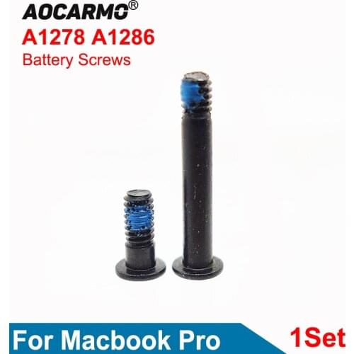 Aocarmo For MacBook A1278 A1286 Battery Screws Bolt Replacement Parts