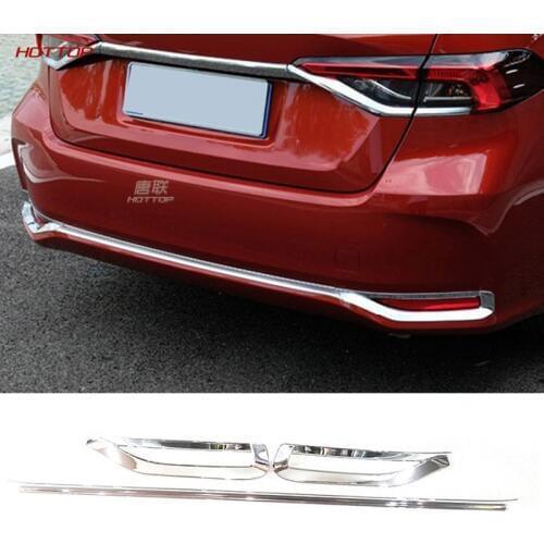 Car Styling Accessories ABS Chrome Rear Fog Light Cover Rear Bar Moulding 3Pcs/Set For Toyota Corolla 2019 2020