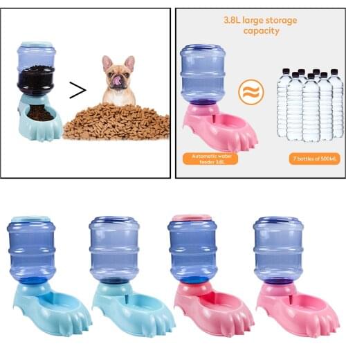 Automatic Pet Water Dispenser Puppy Dish Food Feeder Feeding Bowl Cats Dogs 3.8L Large Capacity Water Food Dispenser for Pet
