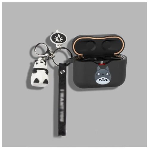 For Sony WF-1000XM3 TWS Wireless Bluetooth Earphone Case with keychain Panda Protect Cover WF1000XM3 /wf1000xm silicone case