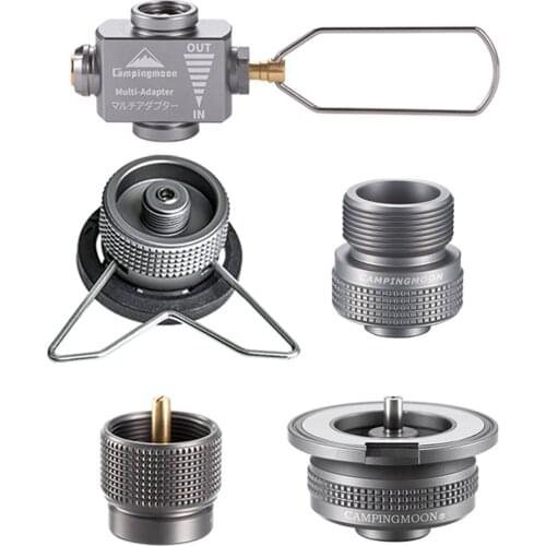 5 Sets Gas Saver Plus with Gas Adapter for Camping Backpacking Hiking Camping Stove Outdoor Stove Gas Saver Inflation Valve