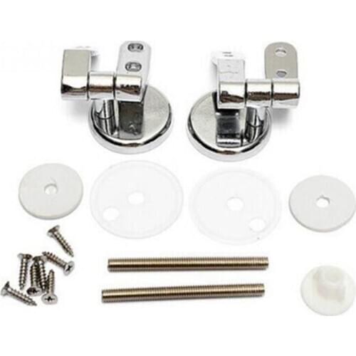 JFBL Hot Alloy Replacement Toilet Seat Hinges Mountings Set Chrome with Fittings Screws For Toilet Accessories
