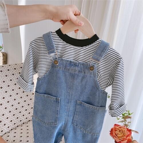 Kmuosunog Denim Overalls For Girls