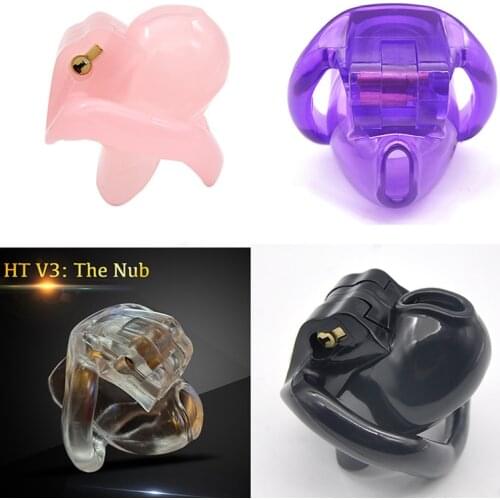 The Nub of HT V3 Male Resin Chastity Device,Cock Cage with 4 Size Penis Ring,Cock Ring,Adult Game,Chastity Belt Sex Toys for Men
