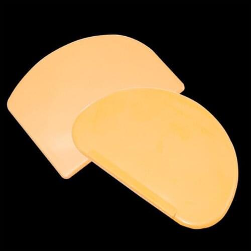 Orange Soft Flexible Plastic Dough Cream Scraper Cake Spatula Pastry Butter Cutter Baking Cake Pastry Tools for Cake Bread Make