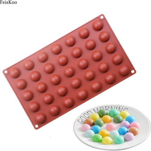 2020 New 35 Mini Half Sphere Silicone Mold Ice Tray Baking Pan Mould DIY Hemisphere Baking Truffle Dessert Cake Decorating Tools