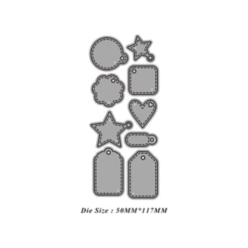 New Design Craft Metal Die Multi-style Small Label Metal Cutting Dies Diy Scrapbooking Photo Album Embossing Crafts Die 2021