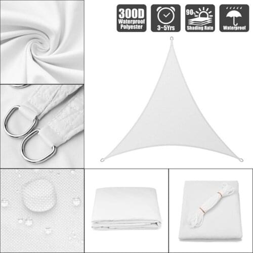 Polyester Oxford Fabric Awning Canopy Triangle Shade Sail Sun for Outdoor Garden Yard Sail Awning