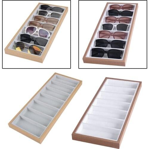 Sunglasses Box Organizer, 7 Slots for Eyeglasses Sunglasses and Jewelry Storage Display Case Organizer