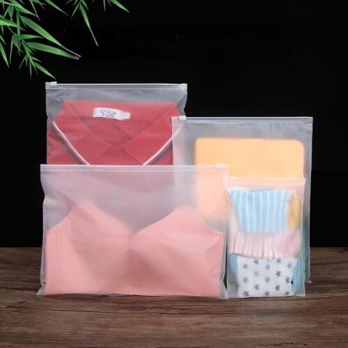 Plastic Transparent Doll Polish Zip Bag for Cloth Socks Underwear Bra Household Collection