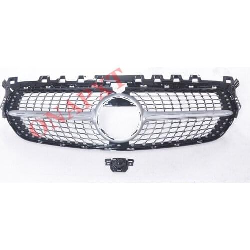Plastic Front Bumper Grill Mesh Racing Middle Grill Center Diamond Center Vertical Bar 2020 B180 B200 B260 For Benz B-class W247