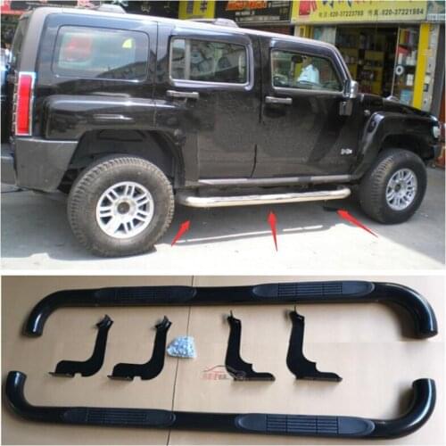 High quality Aluminum alloy Running Boards Side Step Bar Pedals Fits For Hummer H3 2006 2007 2008 2009 2010 2011 2012 2013 2014