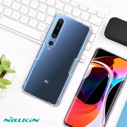 Transparent Shockproof Phone Case for Xiaomi Mi10 Cover Xiaomi 10 Pro NILLKIN Nature TPU Clear Soft Back Cover Protective Case