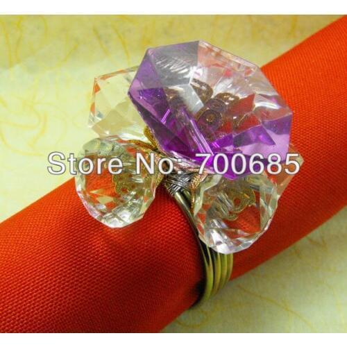 Qn13053014 wholesale napkin rings beaded , napkin holder decoration