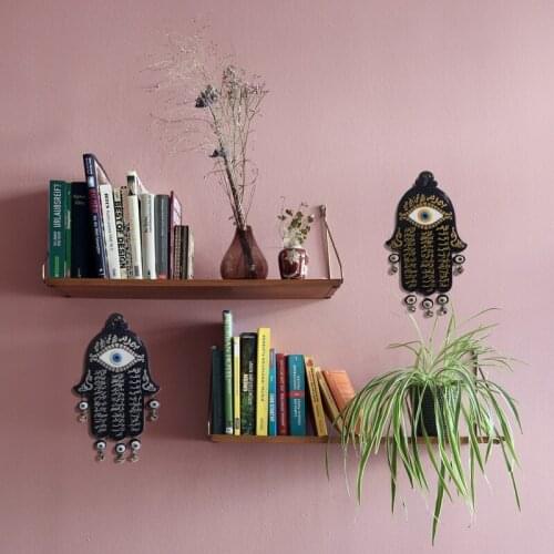 Fatmanın Hand Amulet Door, Wall & Garden Ornament Evil eye bead