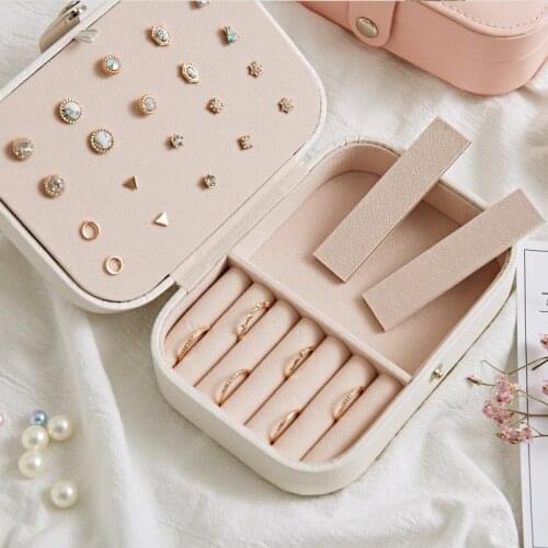 Jewelry Casket Multi-grid Jewelry Box Simple Style Makeup Organizer Jewelry Organizer Beauty Travel Box Makeup Storage Display