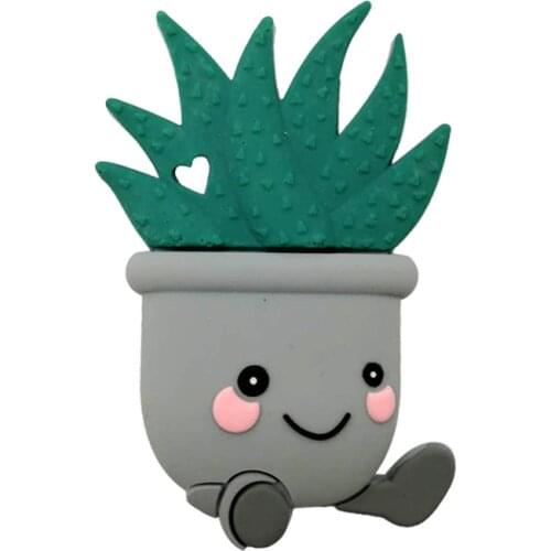 Cartoon Cactus Silicone Teether BPA Free Food Grade Baby Soother Molar Beads Newborn Infants Toddler Teething Nursing Toys