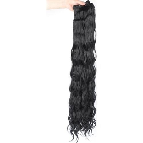 Synthetic Curly Hair Weave Bundles Natural Color Synthetic Hair Extensions For Women 30 Inch Synthetic Hair Wefts African Curls