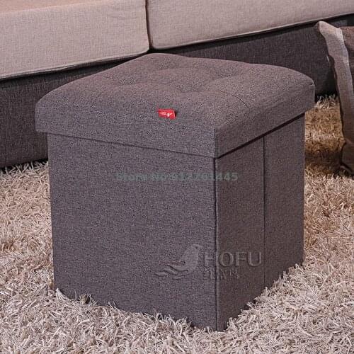 Red rich bird folding storage stool storage box sofa storage stool European footrest household cloth shoe changing stool
