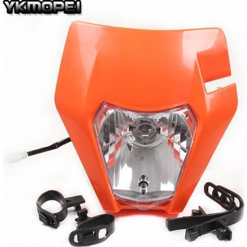 Universal Headlight Motorcycle Headlamp For SX XC SXF EXC XCW XCF EXCF 125-530 2017 Enduro Supermoto Dirt Bike Motocross H4 Bulb