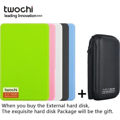 TWOCHI A1 2.5'' USB3.0 External Hard Drive 160GB/250GB/320GB/500GB/750GB/1TB Portable HDD Storage Disk Plug and Play for Pc/Mac