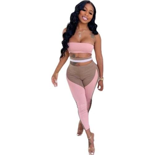 Womens Sleeveless Bandage Bodysuit Off Shoulder Waist Showed Tube Top Color Matching Bodysuit for Summer TT@88