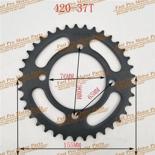420 37T Tooth rear Sprocket 76mm Chain wheel for Electric Bicycle Go Kart Motorcycle ATV Quad Pit Dirt Bike Buggy