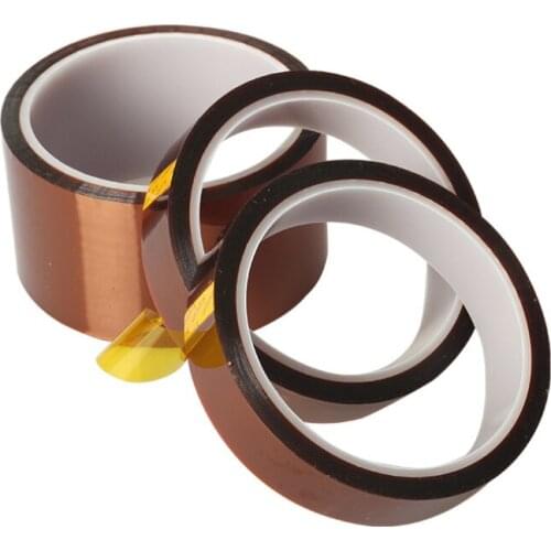 1PC 3/5/8/10MM Width 33M Length Heat Resistant Polyimide Tape High Temperature Adhesive Insulation Tape