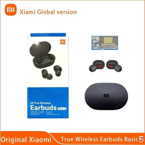 100 pieces/Lot Global Version Mi Wireless Earbuds Basic 2 Original Airdots 2 Wireless Bluetooth 5.0 Low Latency Game Mode