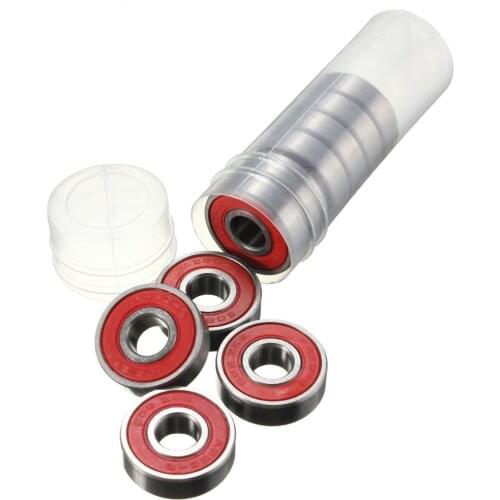 10pcs 608 2RS 8x22x7mm Red Skateboards Wheels ABEC-7 Miniature Shafts Tool Skate Scooter Steel Bearings High Performance Roller