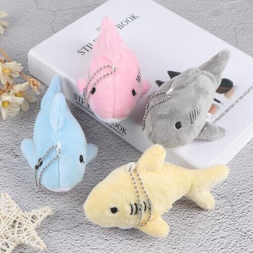 12CM , Key chain Gift Shark Plush Stuffed TOY DOLL , Kids Small Mini Plush Toys