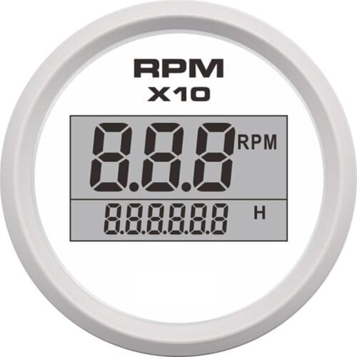 52mm Auto Tachometer Digital Waterproof Tacho Gauge Meter 0-9900 for Boat Yacht Motorcycle Car with 7 color LED 9-32V